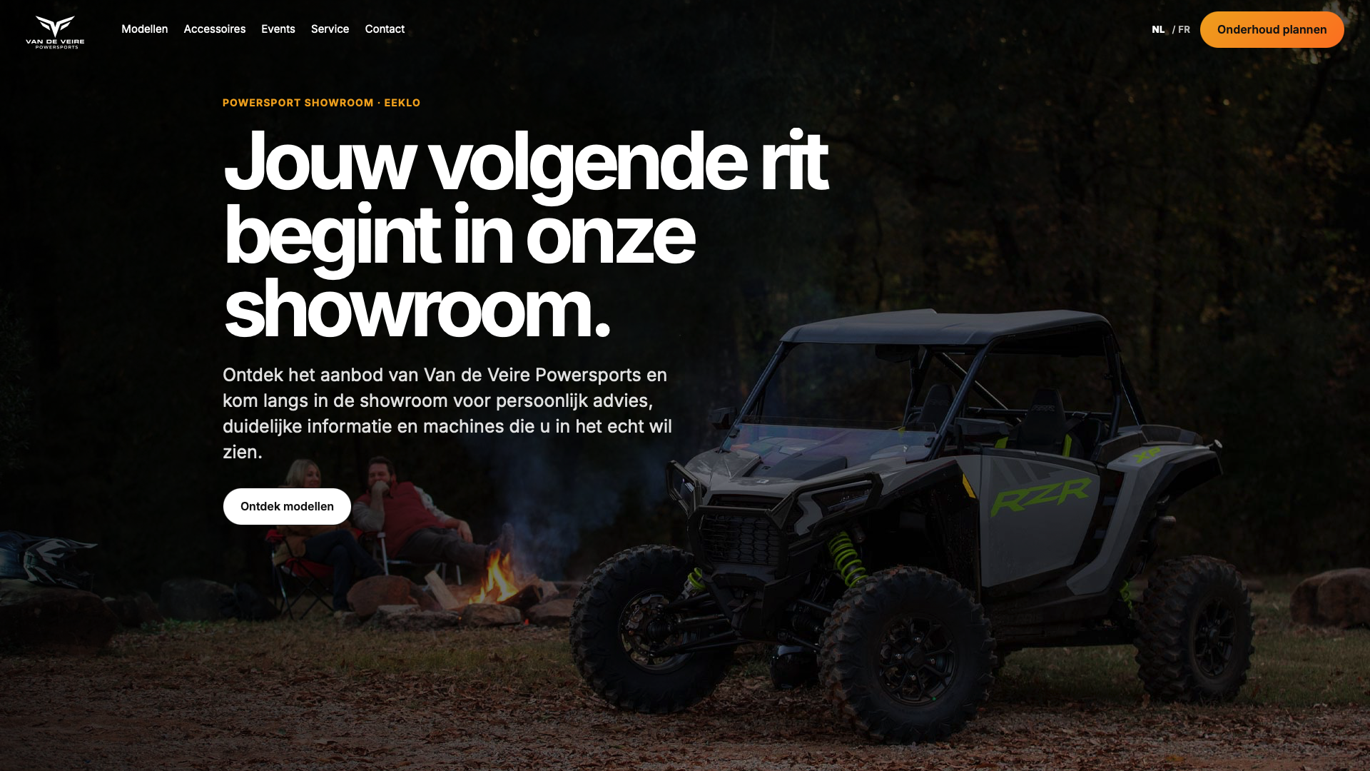 De website van Van de Veire Powersports